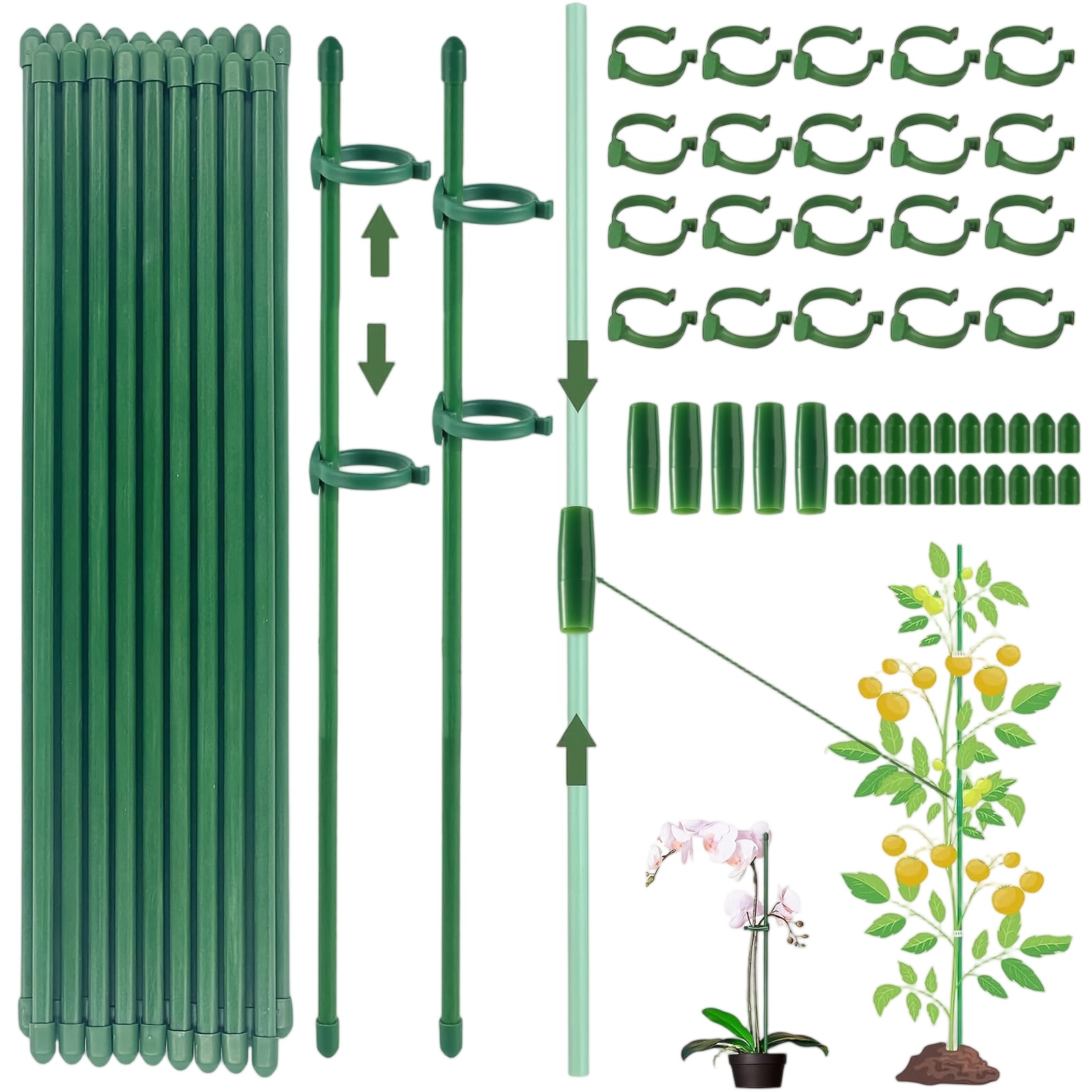 Florist Supply Bulk - Bitki Destek Çubukları Tek Saplı Çalı